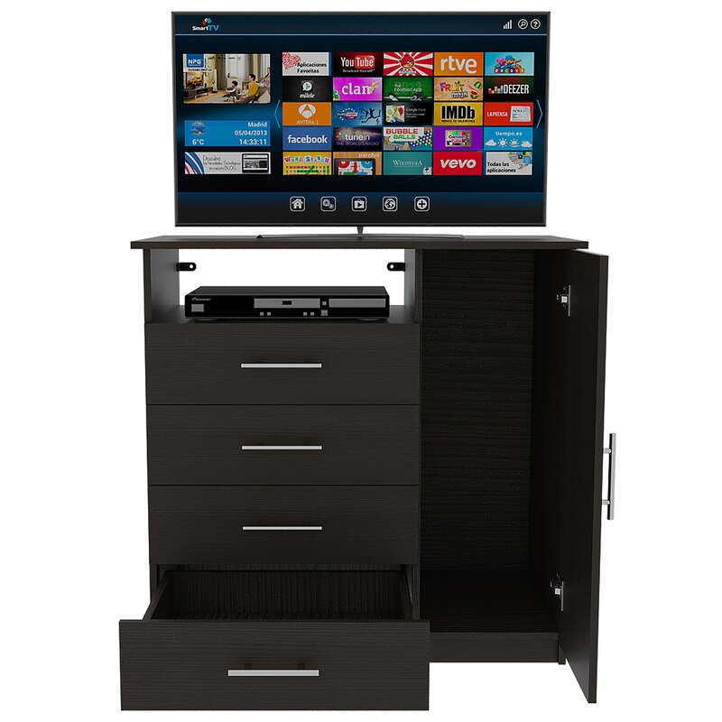 Black Wengue Collection 1 4 - Drawer Bachelor's Chest