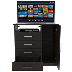 Black Wengue Collection 1 4 - Drawer Bachelor's Chest