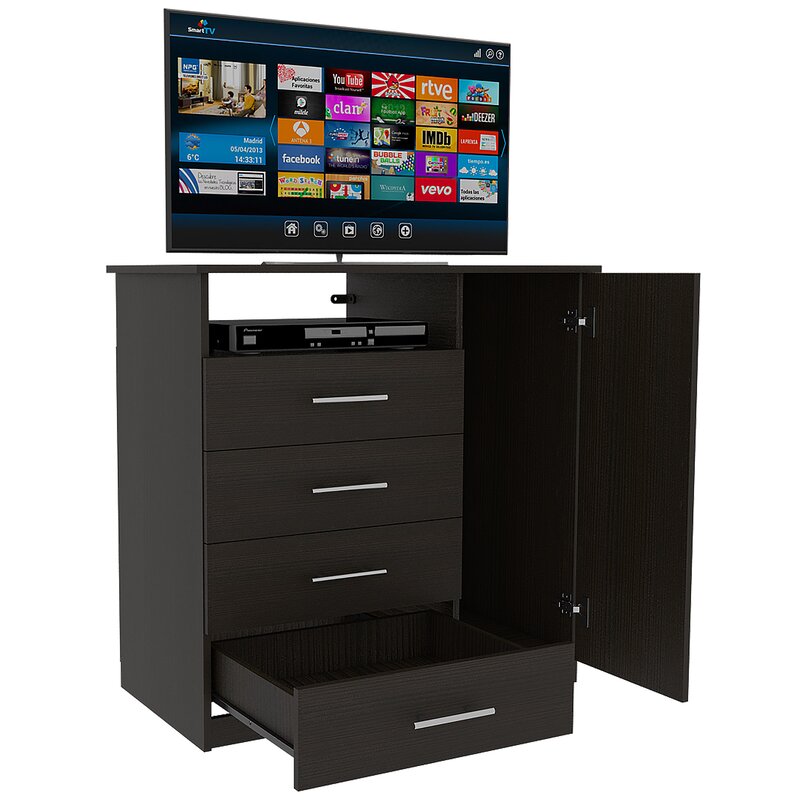 Black Wengue Collection 1 4 - Drawer Bachelor's Chest