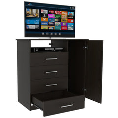 Black Wengue Collection 1 4 - Drawer Bachelor's Chest