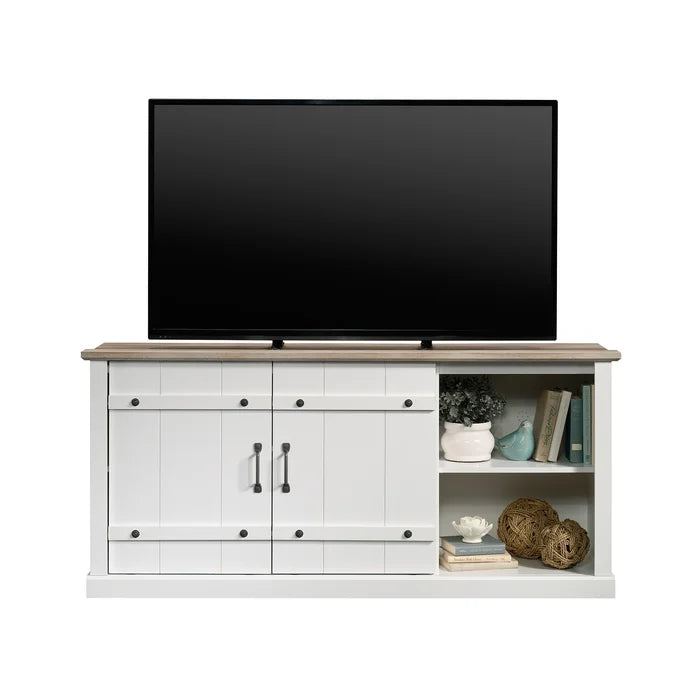 Soft White Colten TV Stand for TVs up to 70" Engineered Wood with a Neutral Finish