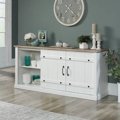 Soft White Colten TV Stand for TVs up to 70" Engineered Wood with a Neutral Finish