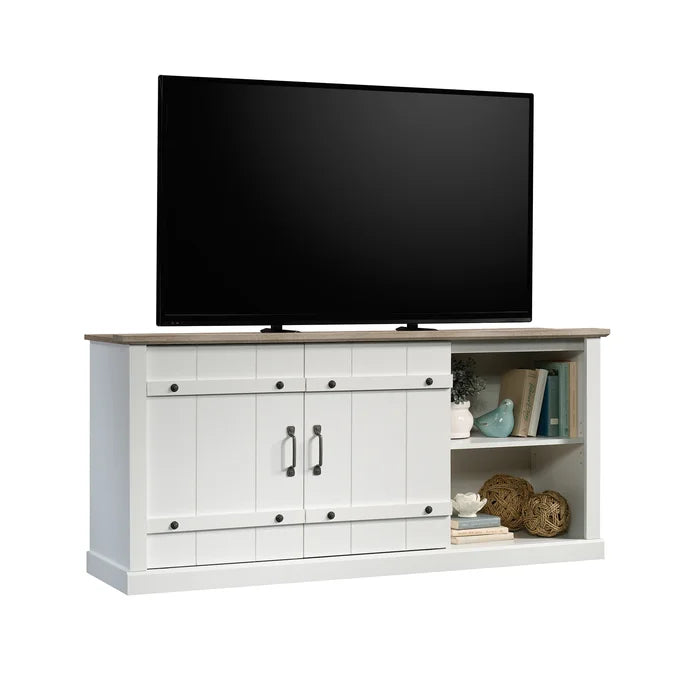 Soft White Colten TV Stand for TVs up to 70" Engineered Wood with a Neutral Finish