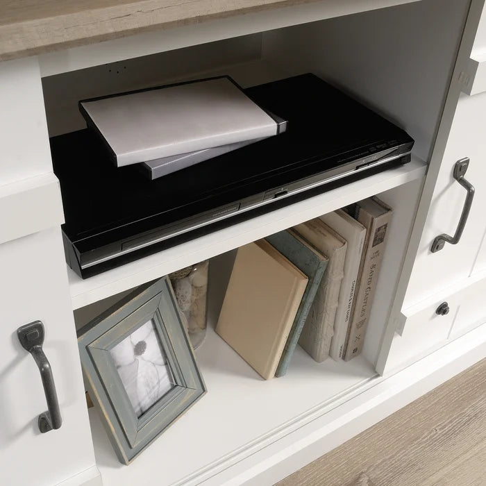 Soft White Colten TV Stand for TVs up to 70" Engineered Wood with a Neutral Finish