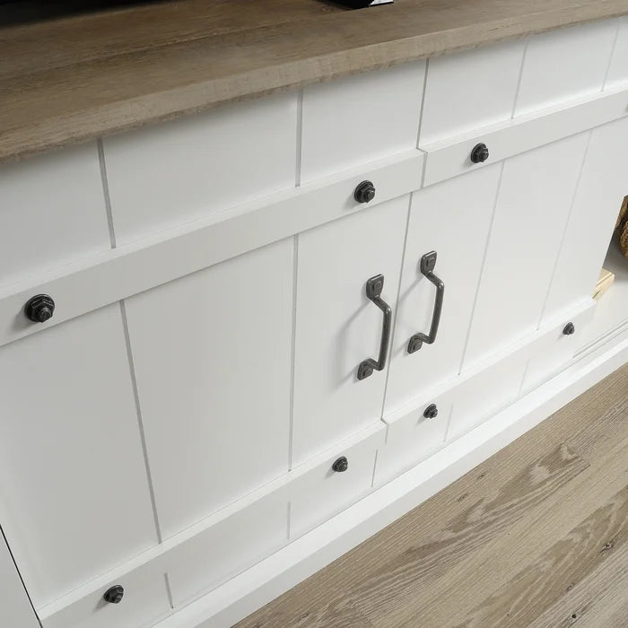 Soft White Colten TV Stand for TVs up to 70" Engineered Wood with a Neutral Finish