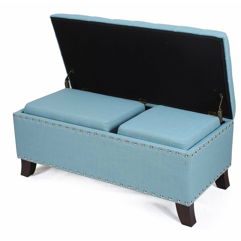 Columbard 42.5'' Wide Tufted Square Standard Ottoman with Storage