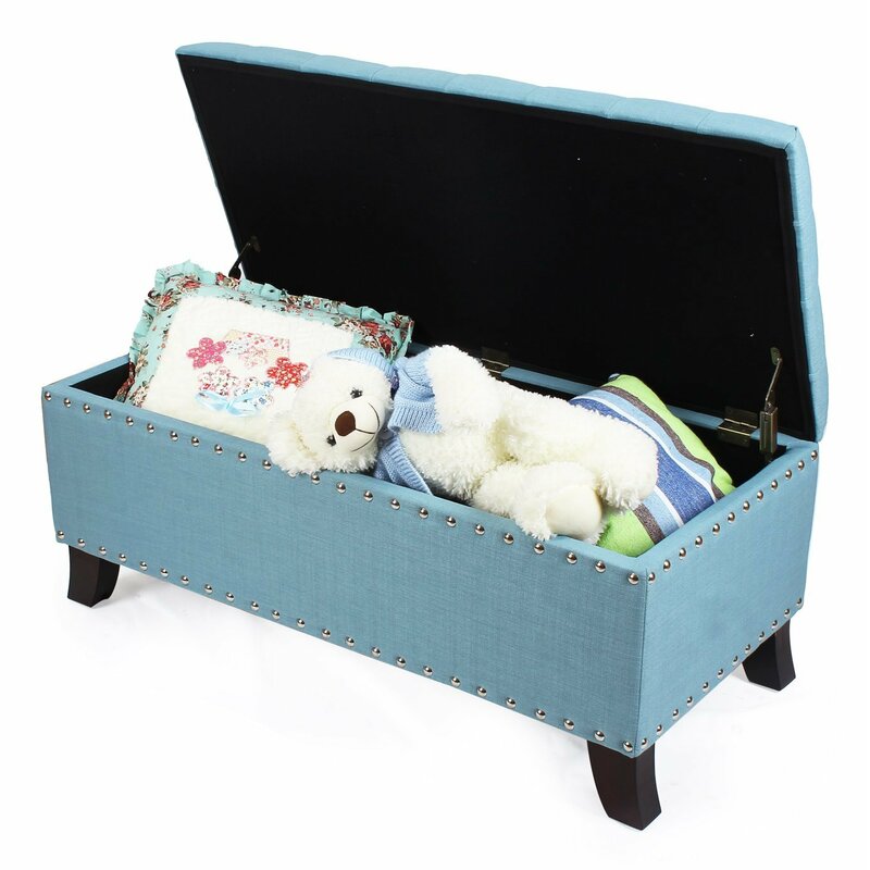 Columbard 42.5'' Wide Tufted Square Standard Ottoman with Storage