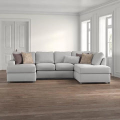 Conley 133" Wide Right Hand Facing Sofa & Chaise Solid and Engineered Wood