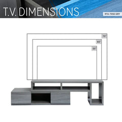 Conners TV Stand for TVs up to 65" Expandable Adjustable Console TV Stand