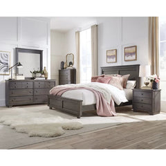 Storm Gray Cooksey 6 Drawer 65'' W Double Dresser Natural Finish that Highlights