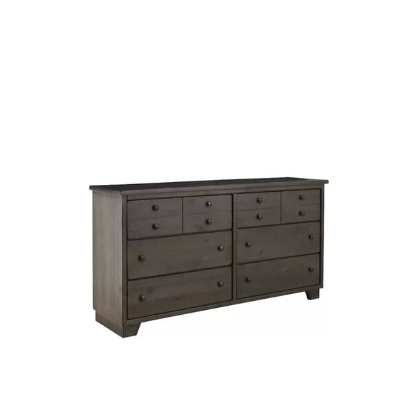 Storm Gray Cooksey 6 Drawer 65'' W Double Dresser Natural Finish that Highlights