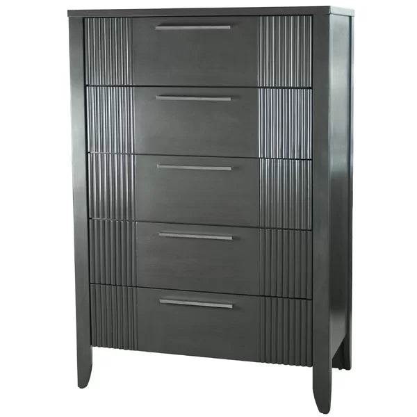 Coppin 5 Drawer 35'' W Solid Wood Chest Perfect for Living Room