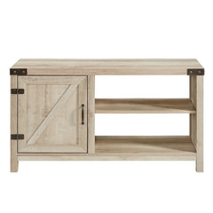 White Oak Coridon TV Stand for TVs up to 50" Adjustable Shelves with Cable Management