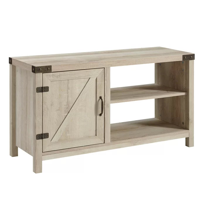 White Oak Coridon TV Stand for TVs up to 50" Adjustable Shelves with Cable Management