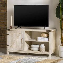 White Oak Coridon TV Stand for TVs up to 50" Adjustable Shelves with Cable Management