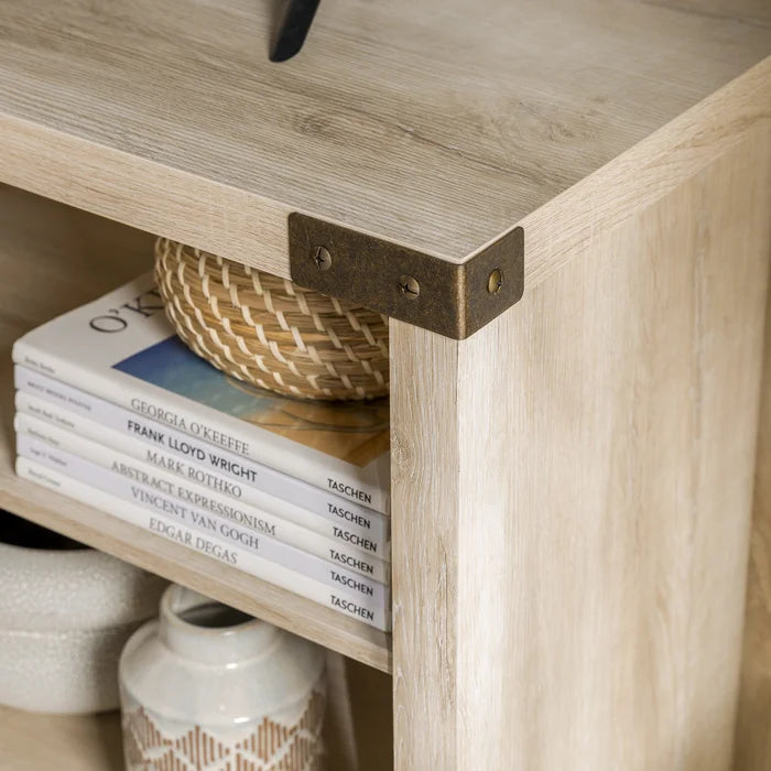 White Oak Coridon TV Stand for TVs up to 50" Adjustable Shelves with Cable Management
