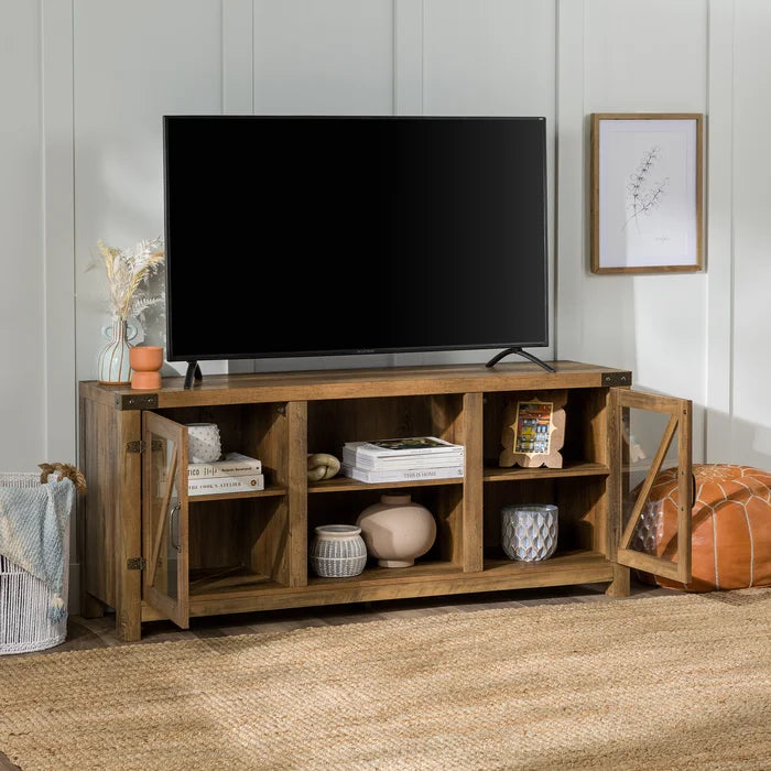 Rustic Oak Coridon TV Stand for TVs up to 65" Stylish Rustic Farmhouse