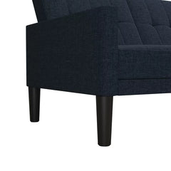 83" Wide Linen Reversible Sleeper Sofa & Chaise Mid-Century Modern Silhouette