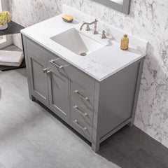 Cosentino 42" Single Bathroom Vanity Set Transitional Vanity Combines Contemporary Lines