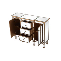 Cosmo 36'' Tall 2 - Door Mirrored Square Accent Cabinet Add Style and Function to your Home
