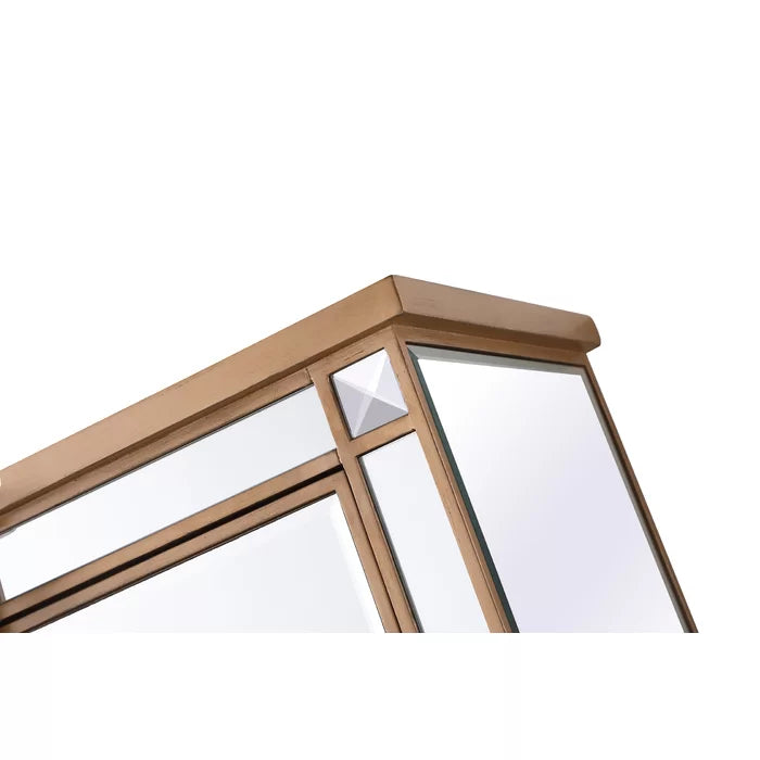 Cosmo 36'' Tall 2 - Door Mirrored Square Accent Cabinet Add Style and Function to your Home
