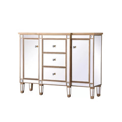 Cosmo 36'' Tall 2 - Door Mirrored Square Accent Cabinet Add Style and Function to your Home
