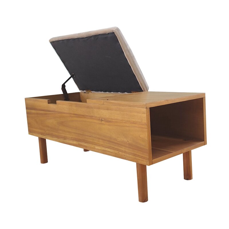 Costilla Flip Top Storage Bench Constructed of Acacia Wood