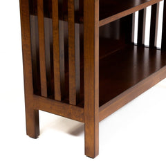 Contemporary Oak Solid Wood Media Shelf Perfect Venue for Neatly Organizing Media and Books