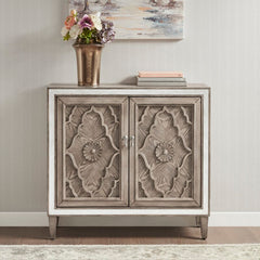 34'' Tall Solid Wood 2 - Door Accent Cabinet Add Style And Functionality To Your Home Decor