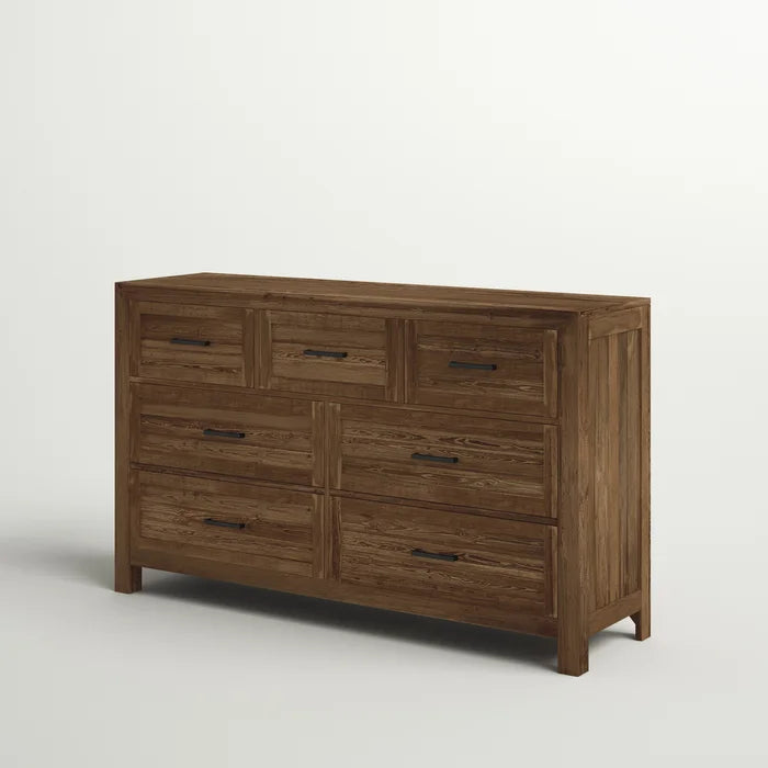 Craigsville 7 Drawer 63'' W Solid Wood Dresser Crafted from Solid Wood
