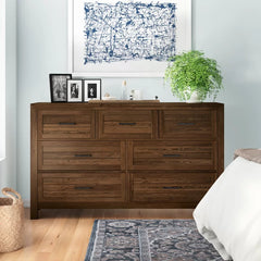Craigsville 7 Drawer 63'' W Solid Wood Dresser Crafted from Solid Wood