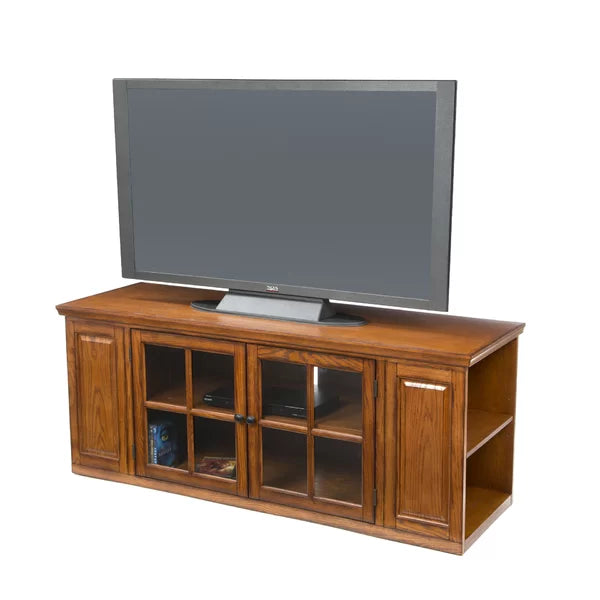 Burnished Oak TV Stand for TVs up to 70" Simple and Rustic