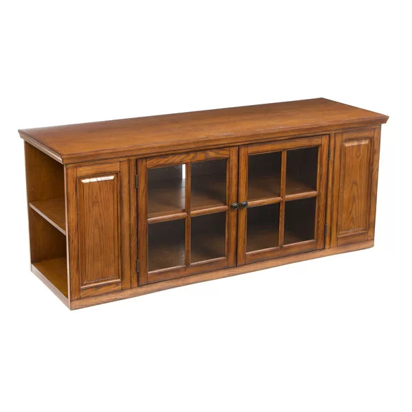 Burnished Oak TV Stand for TVs up to 70" Simple and Rustic