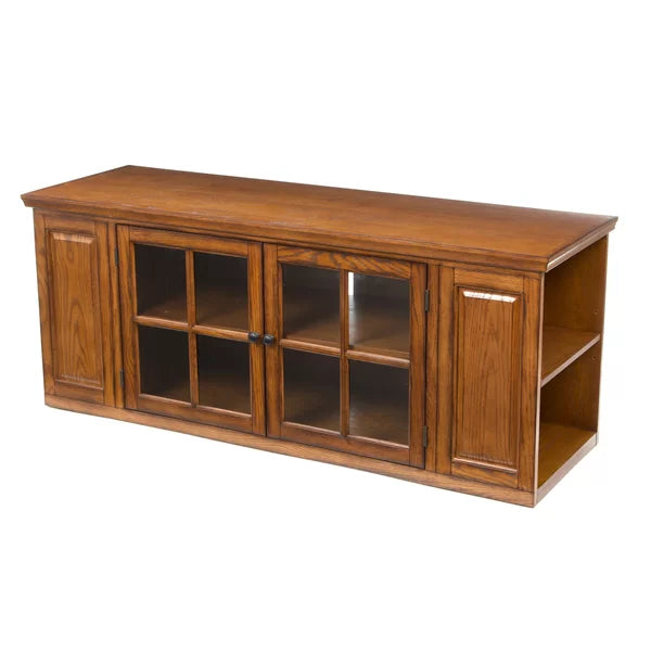 Burnished Oak TV Stand for TVs up to 70" Simple and Rustic
