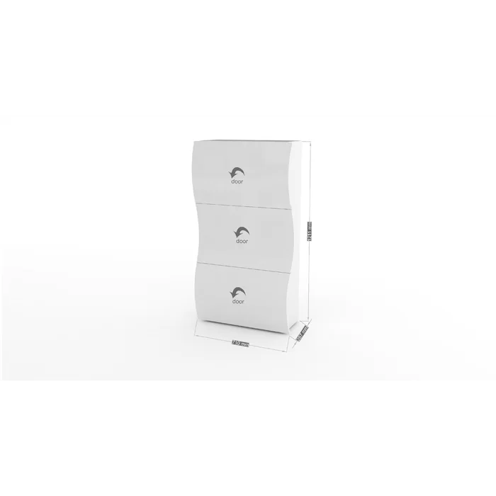 White Gloss Crass 18 Pair Shoe Storage Cabinet Perfect Organize