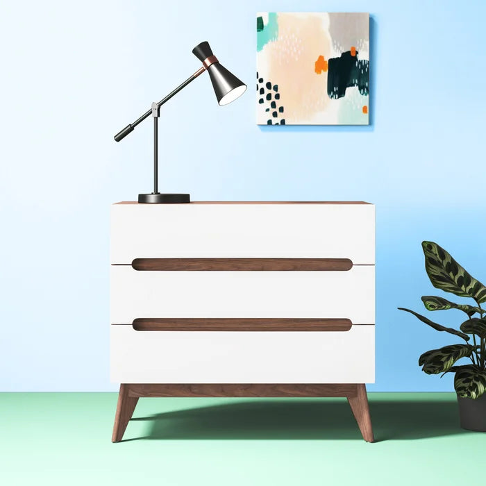 Cravens 3 Drawer 34.65'' W Dresser Crafted from Engineered Wood Design