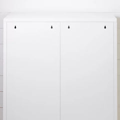 White Crea 40'' Tall Steel 2 Door Accent Cabinet Two Adjustable Shelves