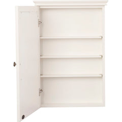 White Crenshaw 19.25" x 28" Surface Mount Framed Medicine Cabinet with 3 Adjustable Shelves