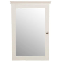 White Crenshaw 19.25" x 28" Surface Mount Framed Medicine Cabinet with 3 Adjustable Shelves