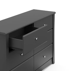 Gray Crescent 6 Drawer Double Dresser Combines Impeccable Style and Functionality