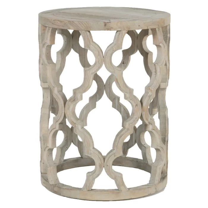 Crissay 23.5'' Tall Drum End Table Perfect for Living Room