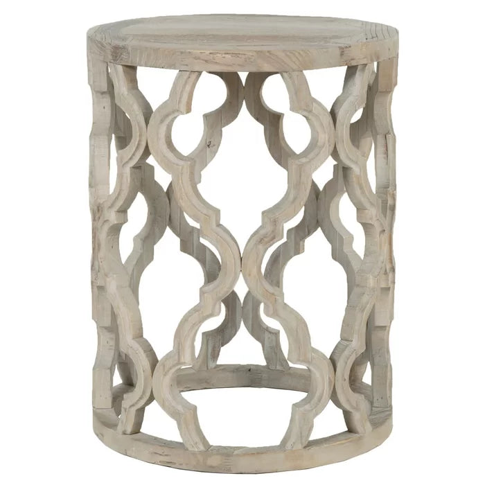 Crissay 23.5'' Tall Drum End Table Perfect for Living Room