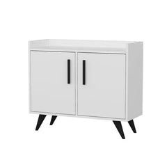 White/Black 35.5" W Dresser Manufactured Wood Functional Storage Area