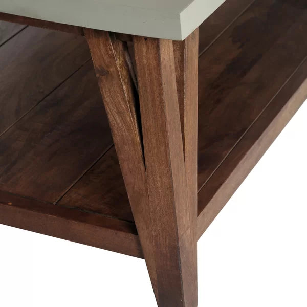 18" H x 36" W x 24" D Crowell 4 Legs Coffee Table with Storage