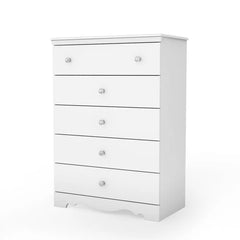Crystal 30'' Wide 5 Drawer Chest Elegant Look and Fits in Easily with Any Interior