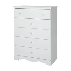 Crystal 30'' Wide 5 Drawer Chest Elegant Look and Fits in Easily with Any Interior