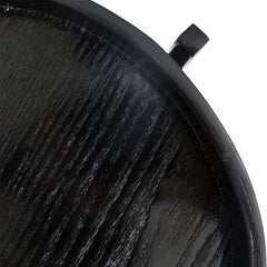 Black Cueto Tray Top End Table Strong Metal is Durable and Aesthetic
