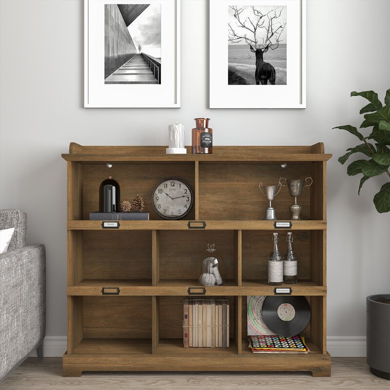 1 Knotty Oak Cullinan 41.1'' H x 47'' W Cube Bookcase