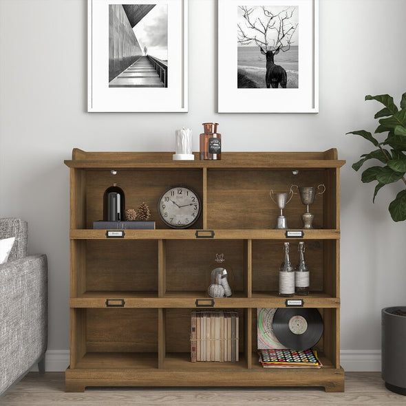 1 Knotty Oak Cullinan 41.1'' H x 47'' W Cube Bookcase