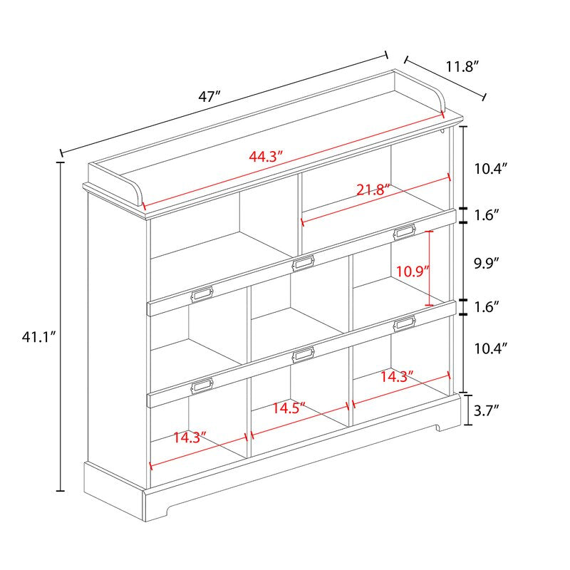 1 Knotty Oak Cullinan 41.1'' H x 47'' W Cube Bookcase